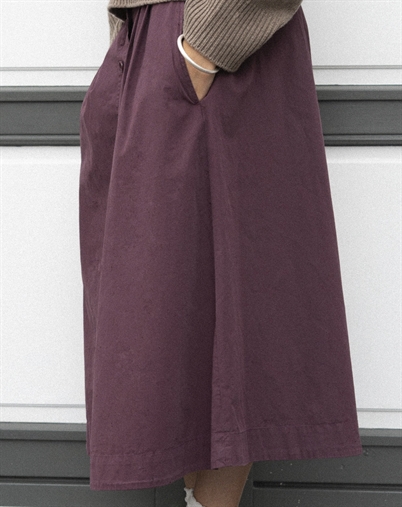 Elsk - Poplin Nederdel - Aged Maroon